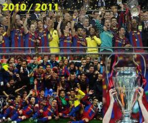 yapboz FC Barcelona, ​​UEFA Şampiyonlar Ligi 2010-2011 şampiyonu